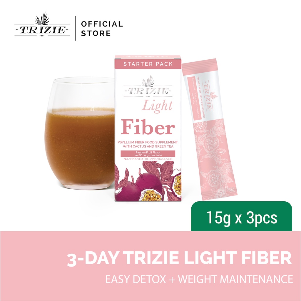 TRIZIE Light Fiber 3 Day [Fiber Drink with Psyllium and Oat Fiber