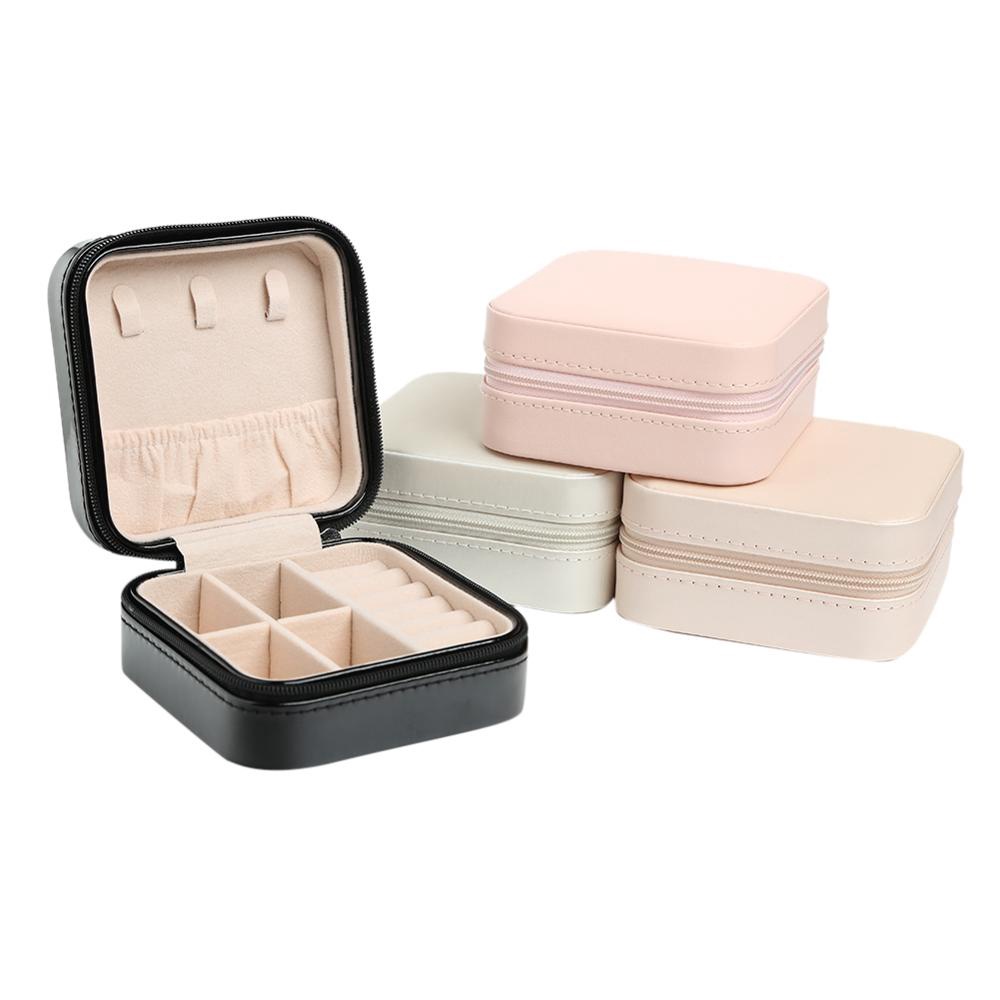 【In Stock】Jewelry Box Portable Storage Organizer Earring Holder Zipper