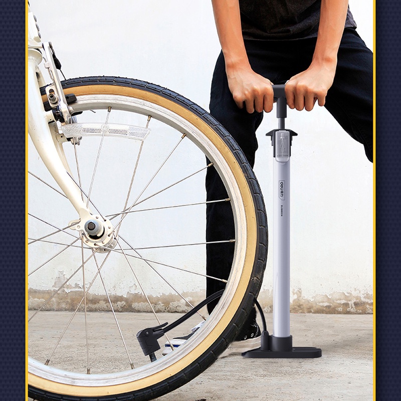 Deli Hand/Foot Pump High Pressure Portable Pump For Bike Motorcycle