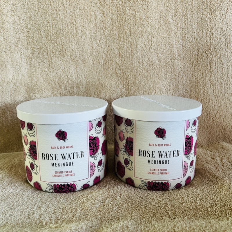 Bath & Body Works 3Wick Candle Rose Water Meringue Shopee Philippines