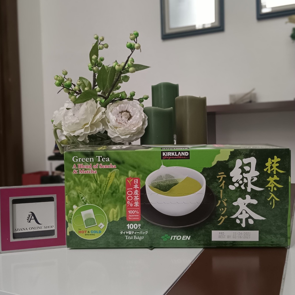 Kirkland Signature Green Tea A Blend of Sencha & Matcha 100 Tea Bags