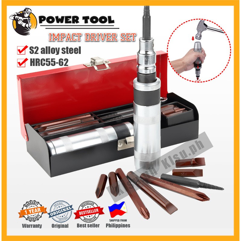 Hand Manual Reversible Impact Driver Set Extractor12 PCS Impact