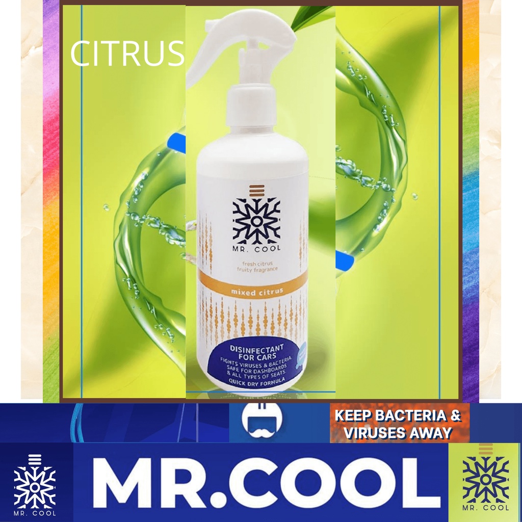 Mr. COOL FRESHENER DISINFECTANT KILLS 99.9 of Bacteria and Viruses