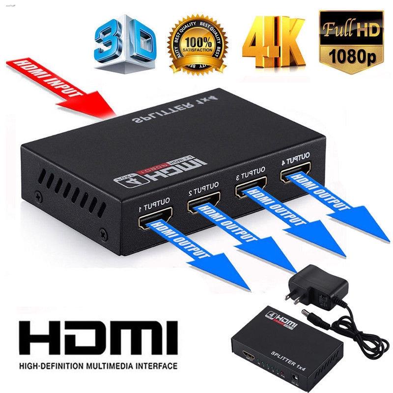 Repeaters┋1 in 4 out Full HD HDMI Splitter 1X4 4 Port Hub Repeater