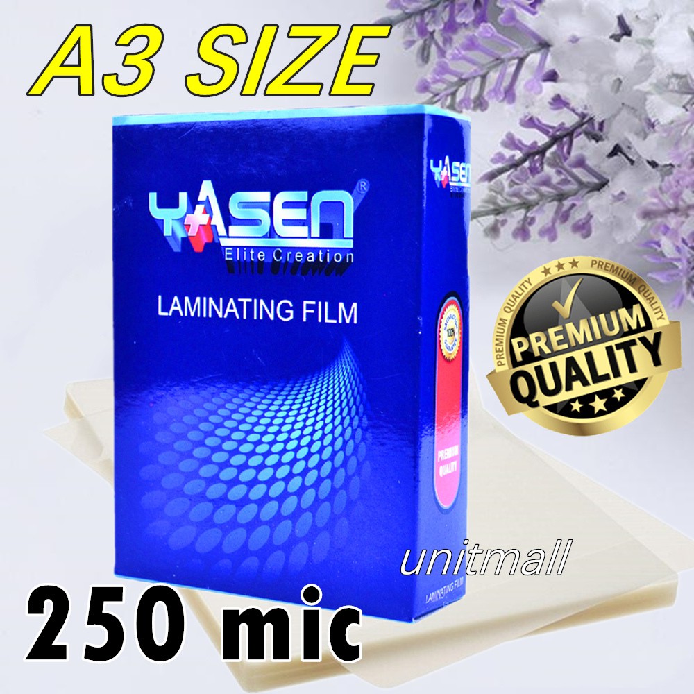 A3 size 303mm x 426mm 250 Mic Photo Documents Pet Laminating Film