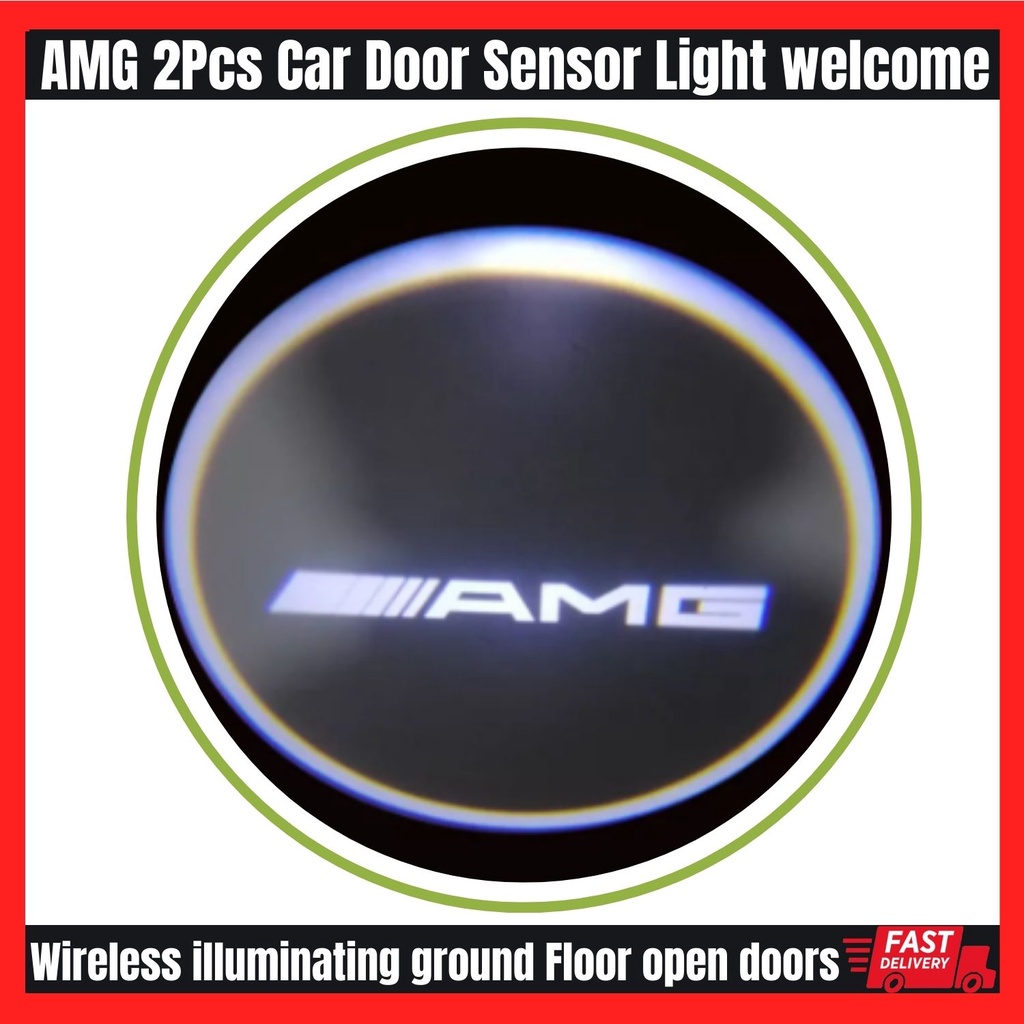 191 AMG 2Pcs Car Door Sensor Light Wireless illuminating