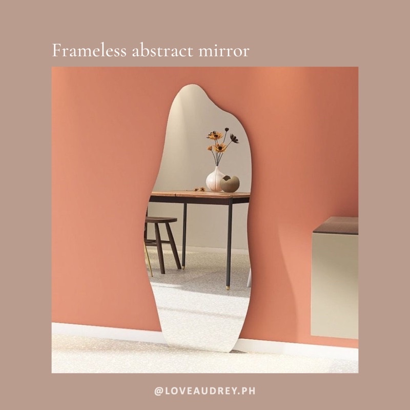 Frameless abstract full length mirror (we can customize shapes and