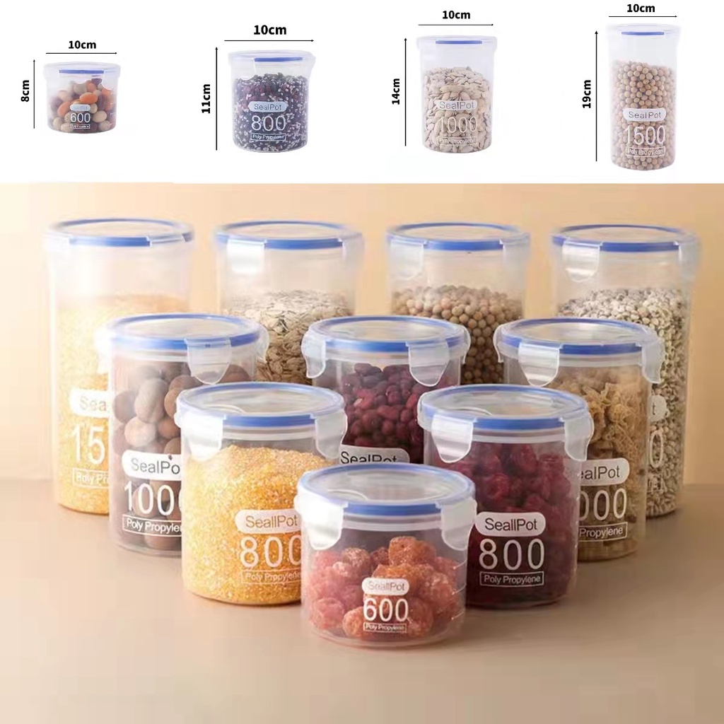 TS Kitchen Sealed Dry Food Storage Jar Grains Flour Cereals Cookie