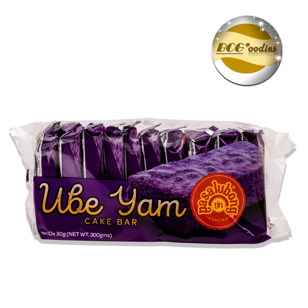 TJN Pasalubong Ube Yam Cake Bar 30g Pack by 10 Shopee Philippines