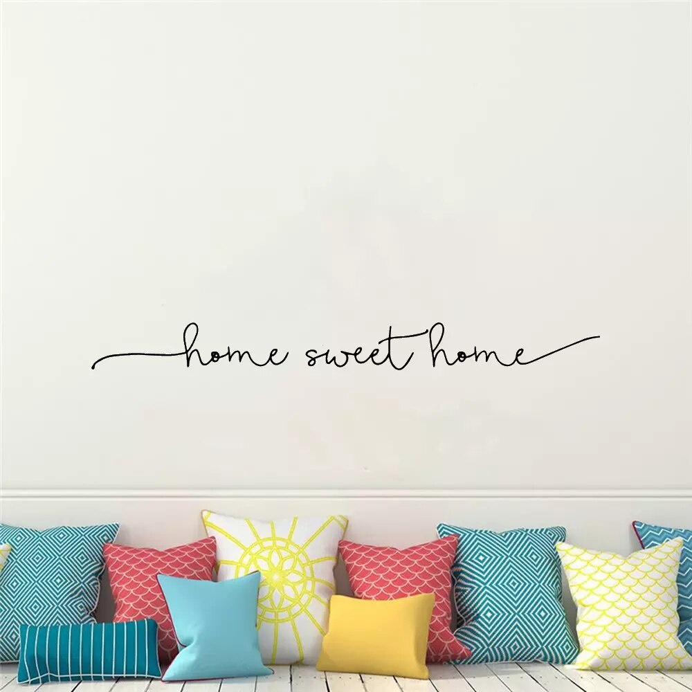 Home Sweet Home Phrase Wall Sticker Art Decal For House Decoration Wall