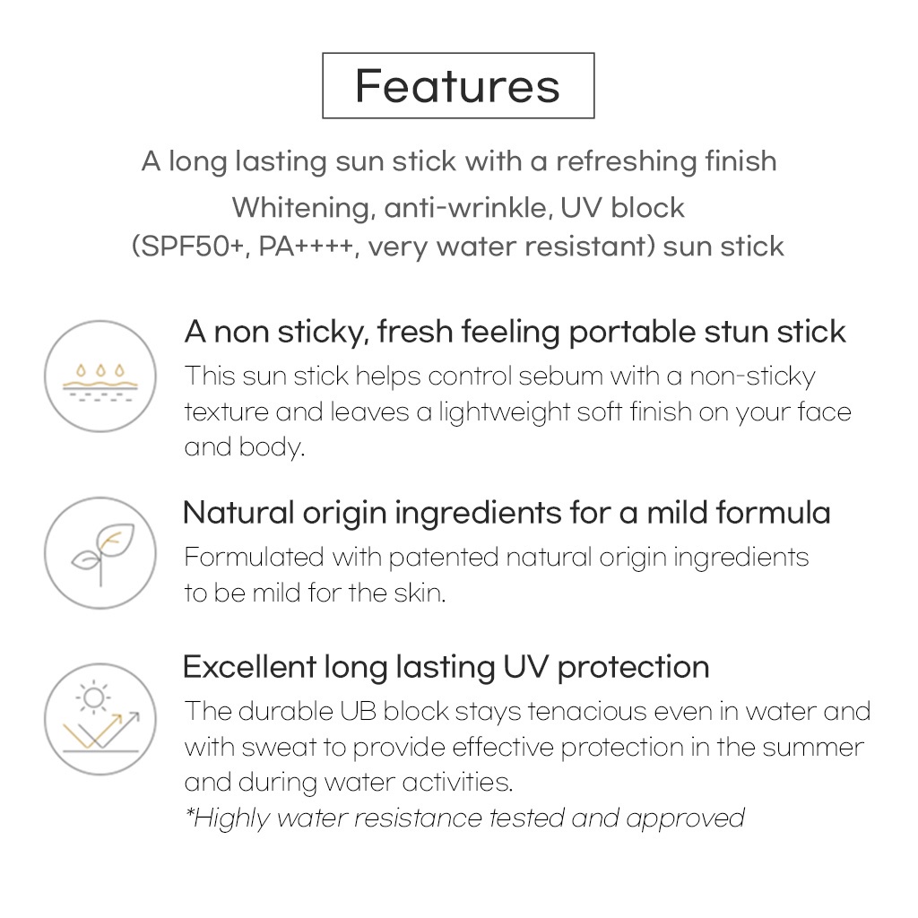 [AHC] Natural Perfection Fresh Sun Stick SPF50+ PA++++ 14g/22g (For