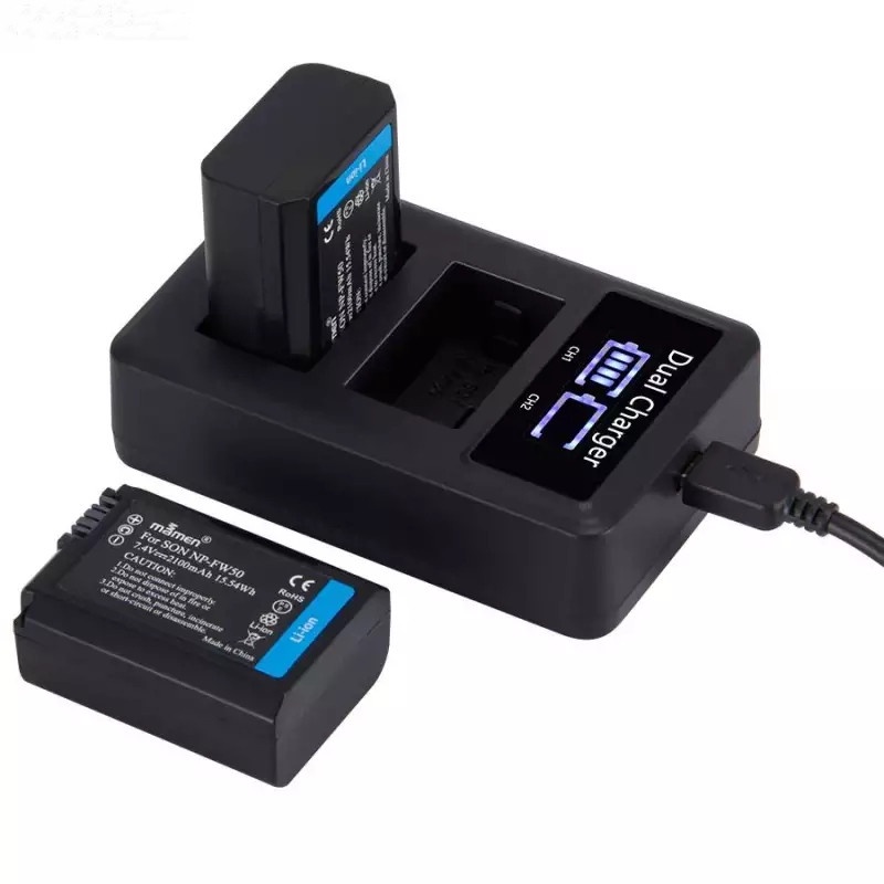 NPFW50 MAMEN Camera Battery Charger Set for Sony A7 A7SII A7R A7RII