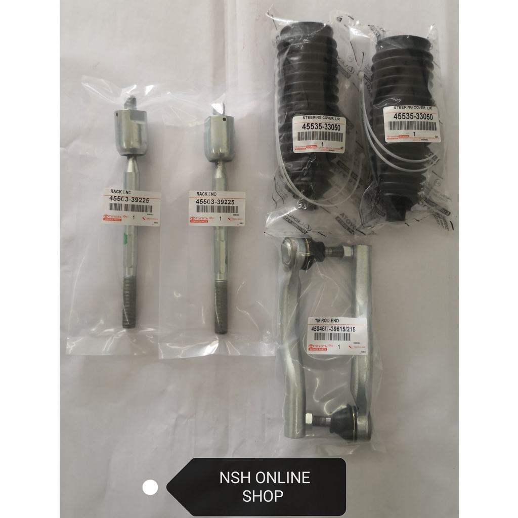 Tie Rod End+Rack End+Steering Boot Cover (Toyota Oem) for Toyota Camry