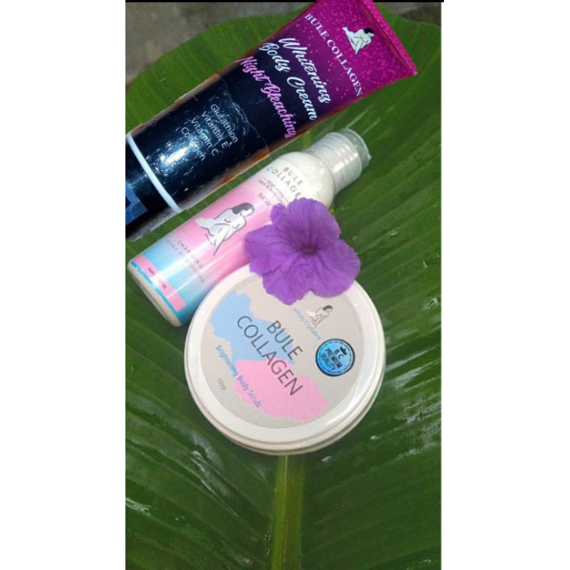 Bule collagen Original Scrub And Lotion Bule collagen Package Shopee