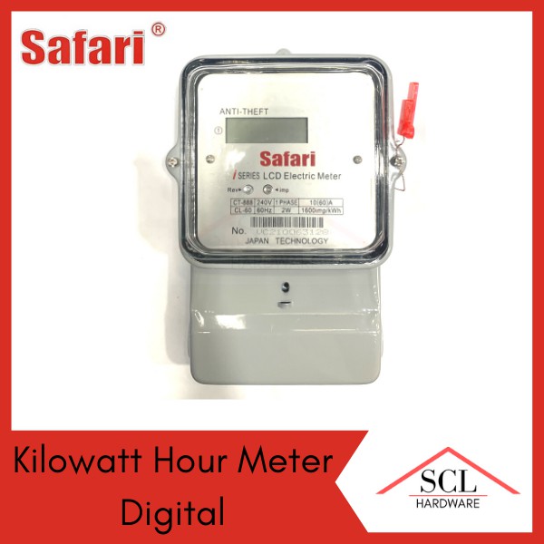 SAFARI Digital Electric Submeter Kilowatt hour meter Glass type