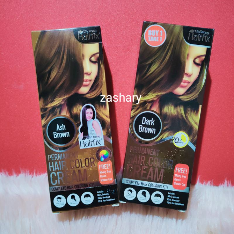 Buy1Take1 Hairfix Permanent Hair Color Cream Kit 120ml Shopee Philippines