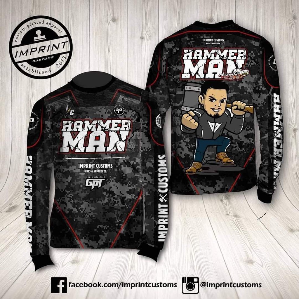 2022 hammer man longsleeve jersey v2 by imprint customs Shopee