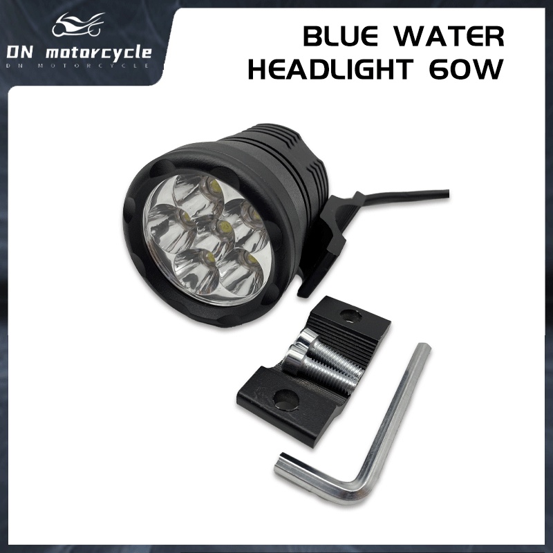 Blue Water LED LIGHT For Motorcycle Headlight FOG LIGHT 60W WHITE