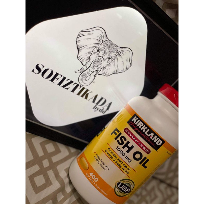 KIRKLAND Signature Fish Oil 1000mg (400softgels) expiry june 2024