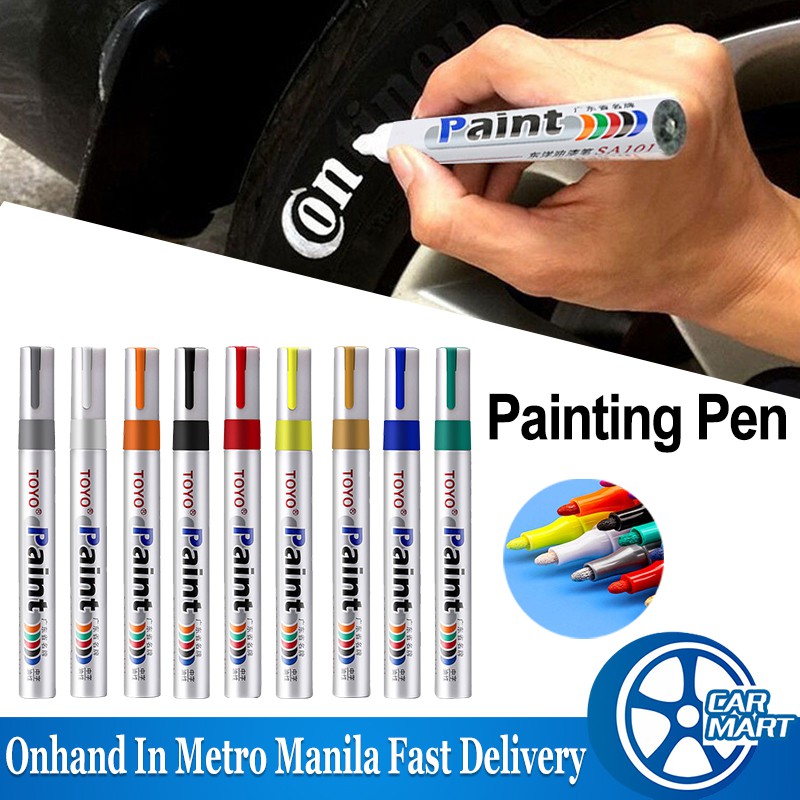 【100 Original TOYO】Nine Colors Original Motorcycle Waterproof Rubber Permanent Paint Marker Pen