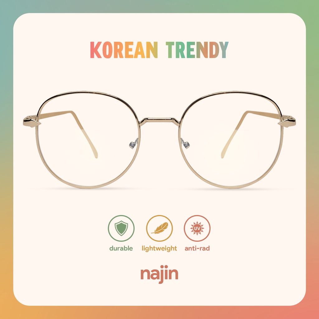 Korean Trendy Glasses Najin Korean Eyeglasses With Anti Blue Light For Men And Women Shopee