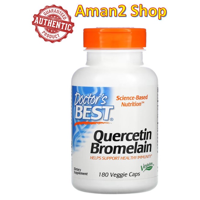 Quercetin Bromelain 180 Veggie Capsules, Supports Immunity, Doctor's
