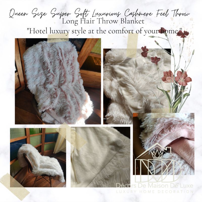 Queen Size Faux Fur, Fuzzy Shaggy, Long Hair Super Soft Luxurious