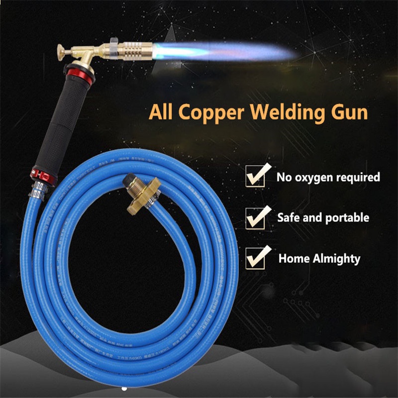 1vIAll Copper Welding Gun Liquefied Gas Welding Torch Kit With Hose For