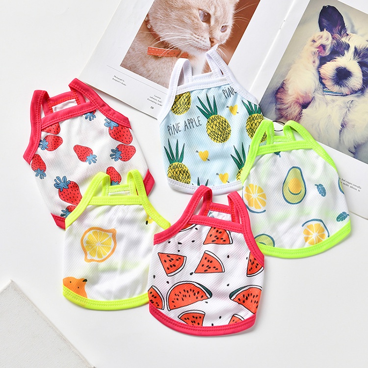 Pet Clothes Cat Teddy Dog Clothes Small Dog Vest Sling Clothes Summer