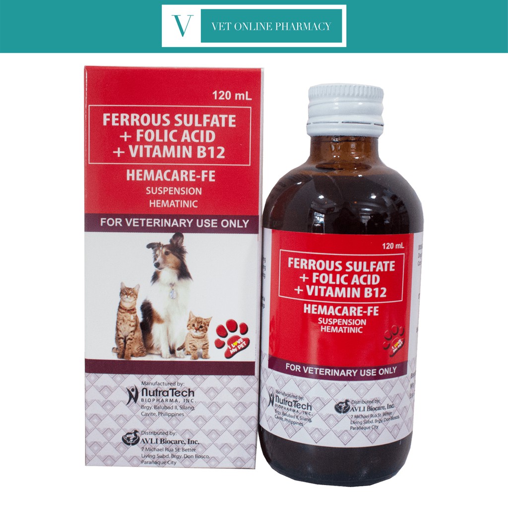 Nutratech Hemacare Fe Syrup Blood Circulation Enhancer for Dogs and