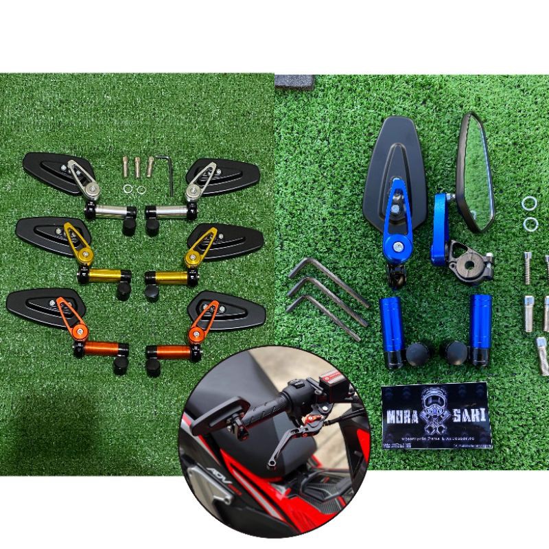 Dual Purpose Pure Alloy Side Mirror / Bar End Mirror New Design