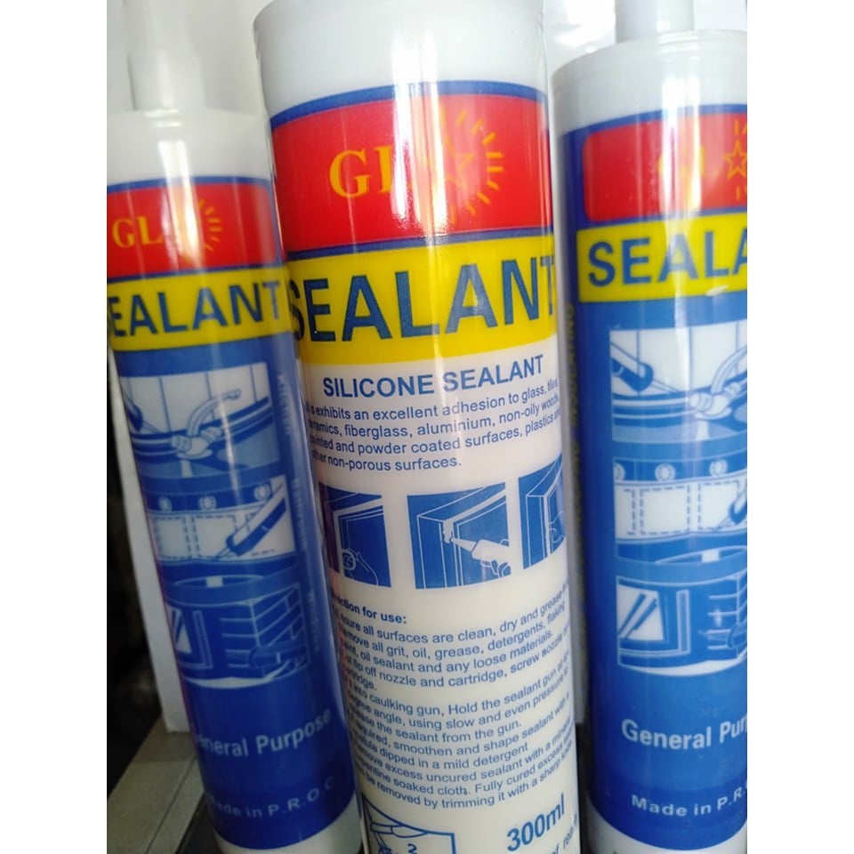 Multipurpose Silicone Sealant Available colors White, Black, Clear