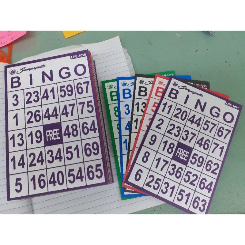 Bingo playing card 100pcs per pack assorted color Shopee Philippines