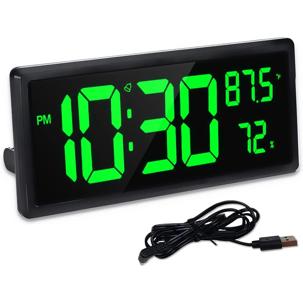 Digital Clock Large Display Large Digital Wall Clock with Temperature
