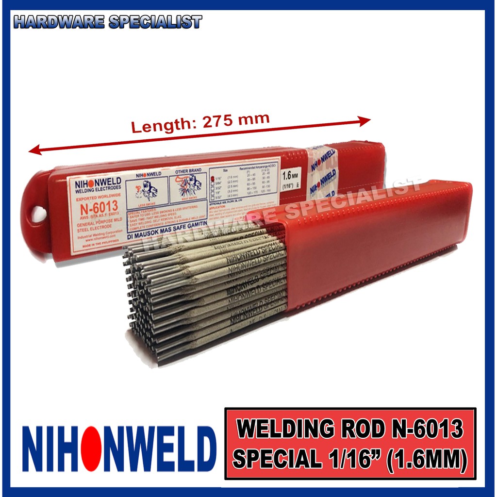 Nihonweld Welding Rod N6013 Special 1/16" (1.6MM) PRICE PER KILO Shopee Philippines
