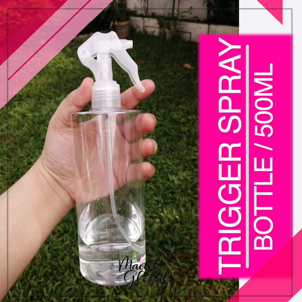 500mL Trigger Spray Plastic Bottle (Tubular Thick bottle) Shopee