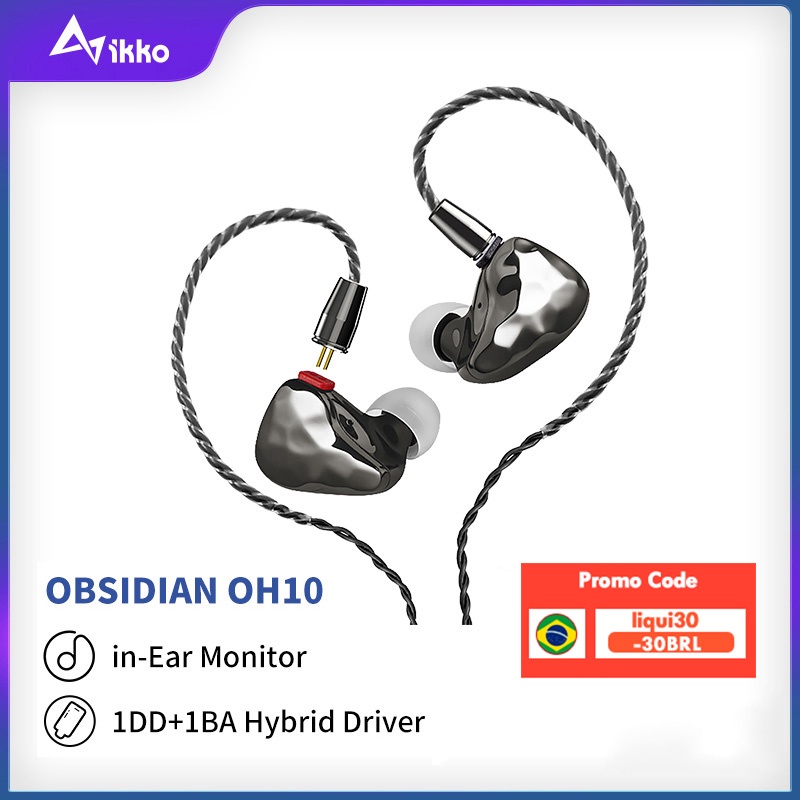 iKKO Obsidian OH10 Wired Earphone HIFI Headphones IEM Headset Game