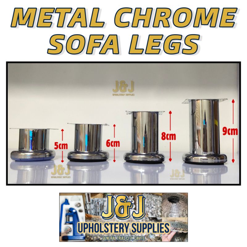 Metal Chrome Sofa Legs (5cm, 6cm, 8cm, 10cm) for furniture, Sofa legs, furniture legs Shopee