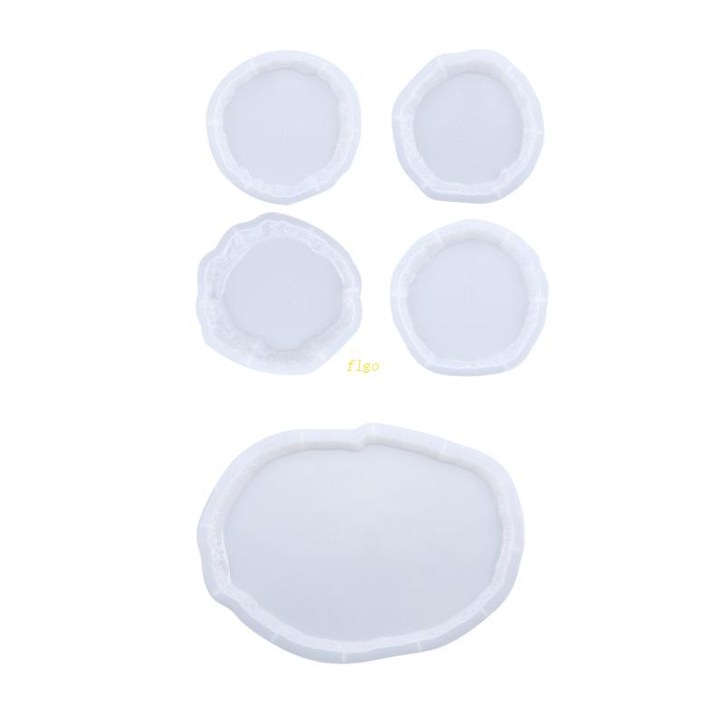 flgo Resin Silicone Coaster Molds for Resin,Geode Coaster Molds for