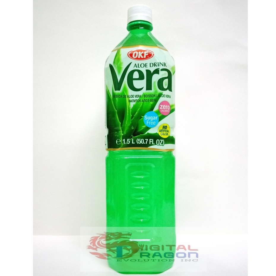 OKF ALOE VERA DRINK ZERO CALORIES SUGAR FREE NO ARTIFICILA COLOR1.5L