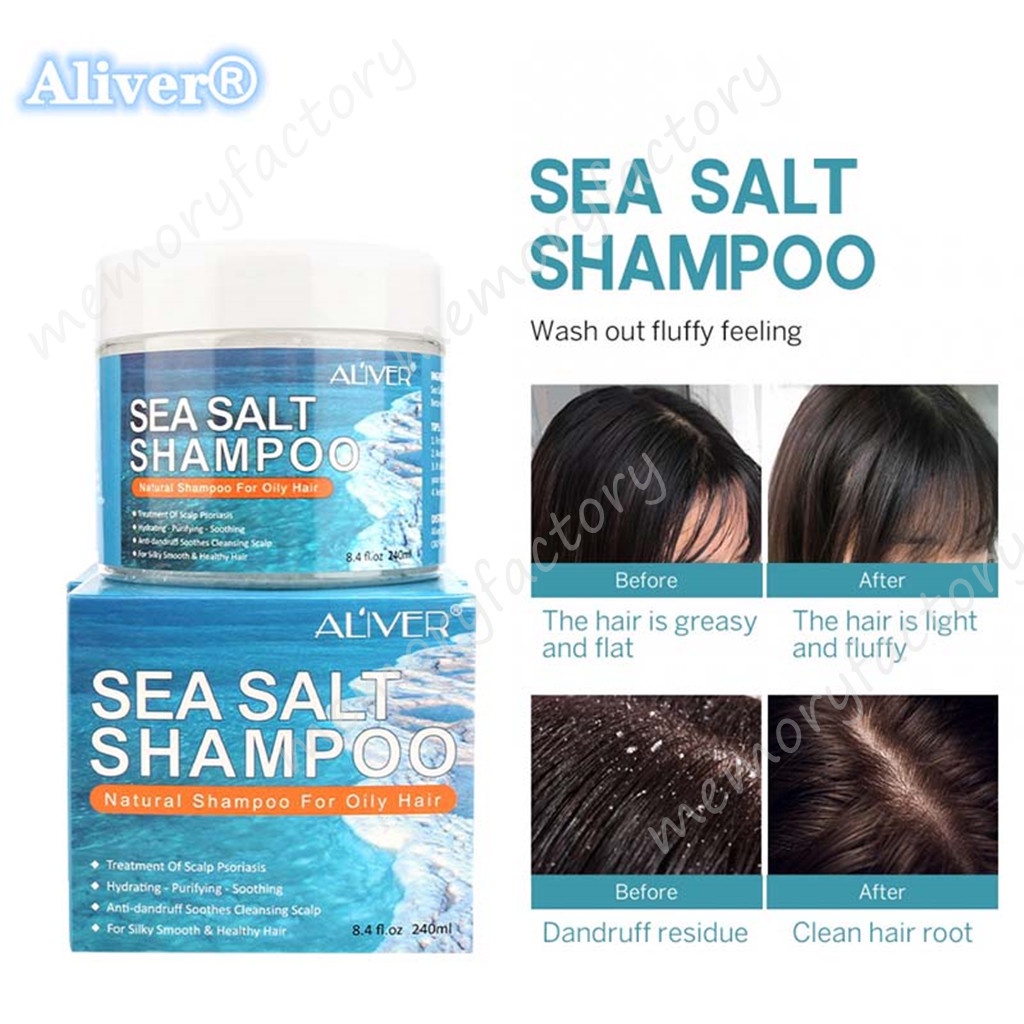 ALIVER Sea Salt Shampoo fast Anti Dandruff Hair Treatment Shampoo For