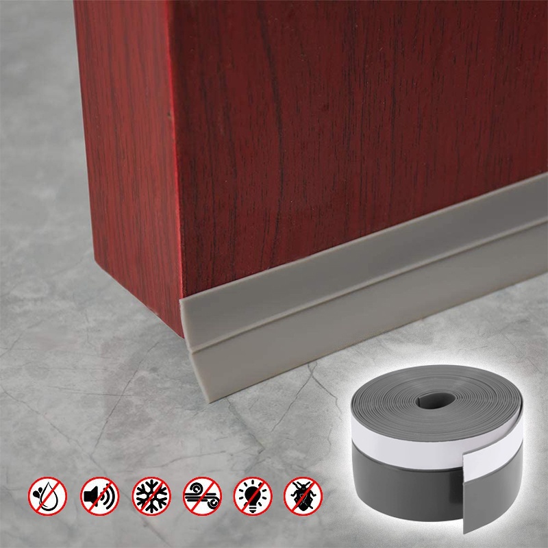 Grey Silicone Seal Strip for Doors Silicone Sealing Sticker Adhesive