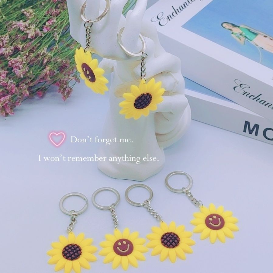 Keychain Pendant Daisy Cartoon Sunflower Cute Influencer Car Key Small