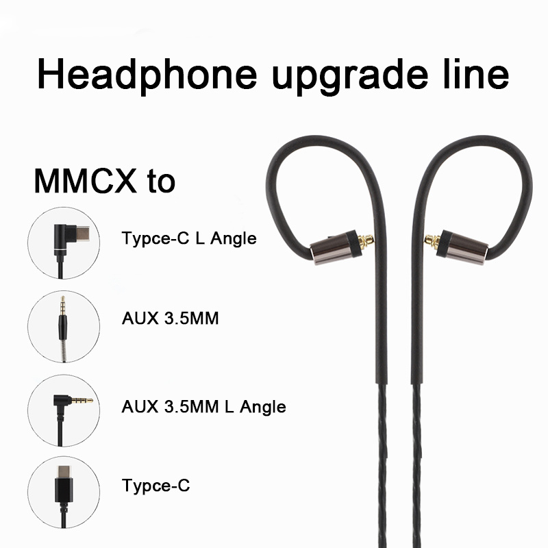 1.2M MMCX to TypeC / AUX 3.5MM Headphone Replacement Cable with Mic