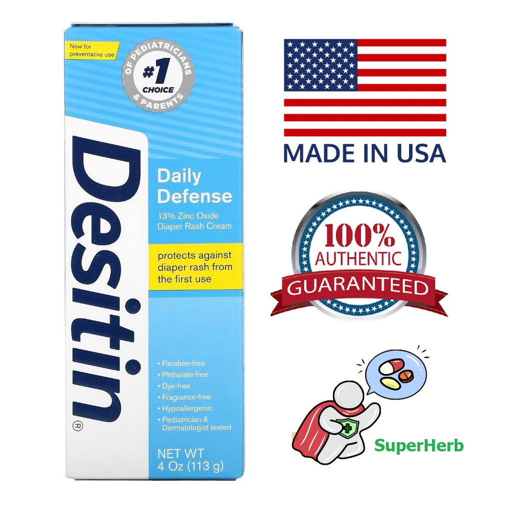 Desitin, Diaper Rash Cream, Daily Defense, 4 oz (113 g) Shopee Philippines