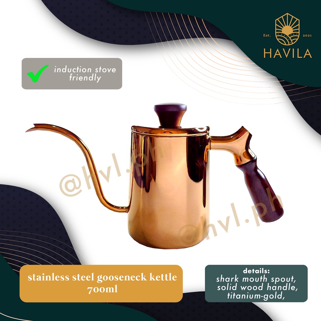HAVILA PH Induction Gooseneck Kettle for Coffee & Tea 700ML Shopee