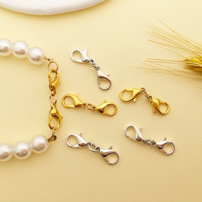 10 PCS DIY DoubleHeaded Handmade Bracelet Clasp Metal Lobster Clasp