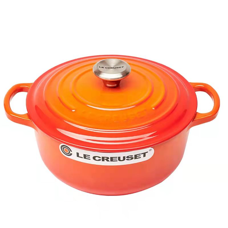 French Le Creuset Cast Iron Pan Enamel Cast Iron Pot 24cm Round Pot le