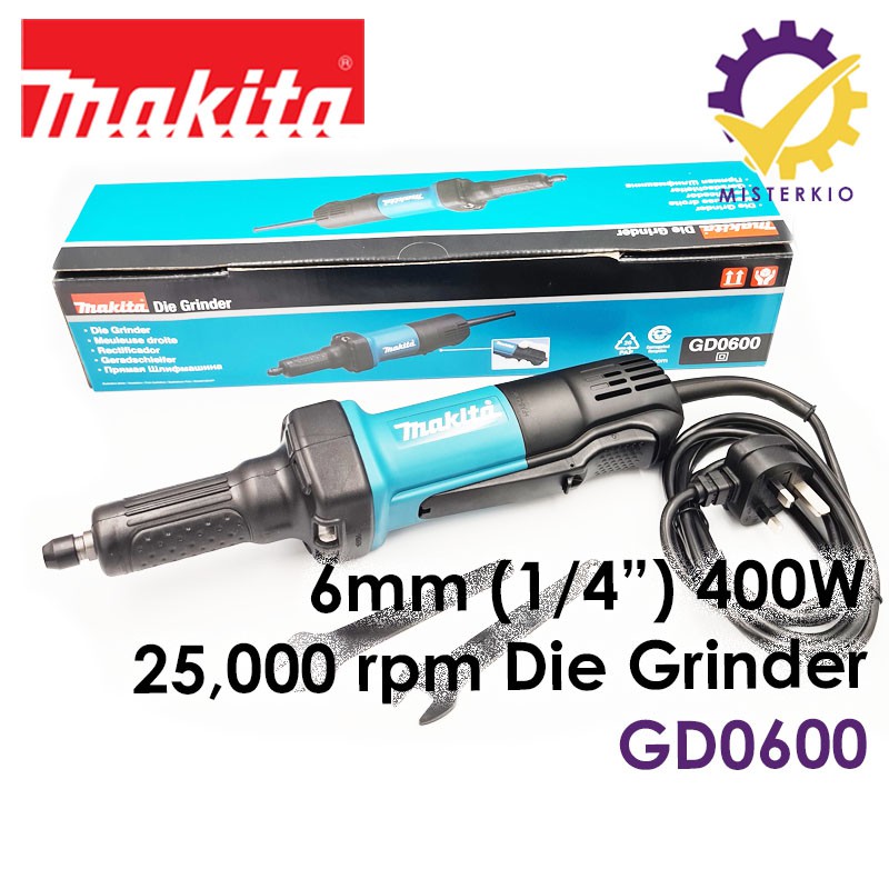 Makita GD0600, 6mm Die Grinder 400w 25000rpm Paddle Switch Safety Switch Shopee Philippines