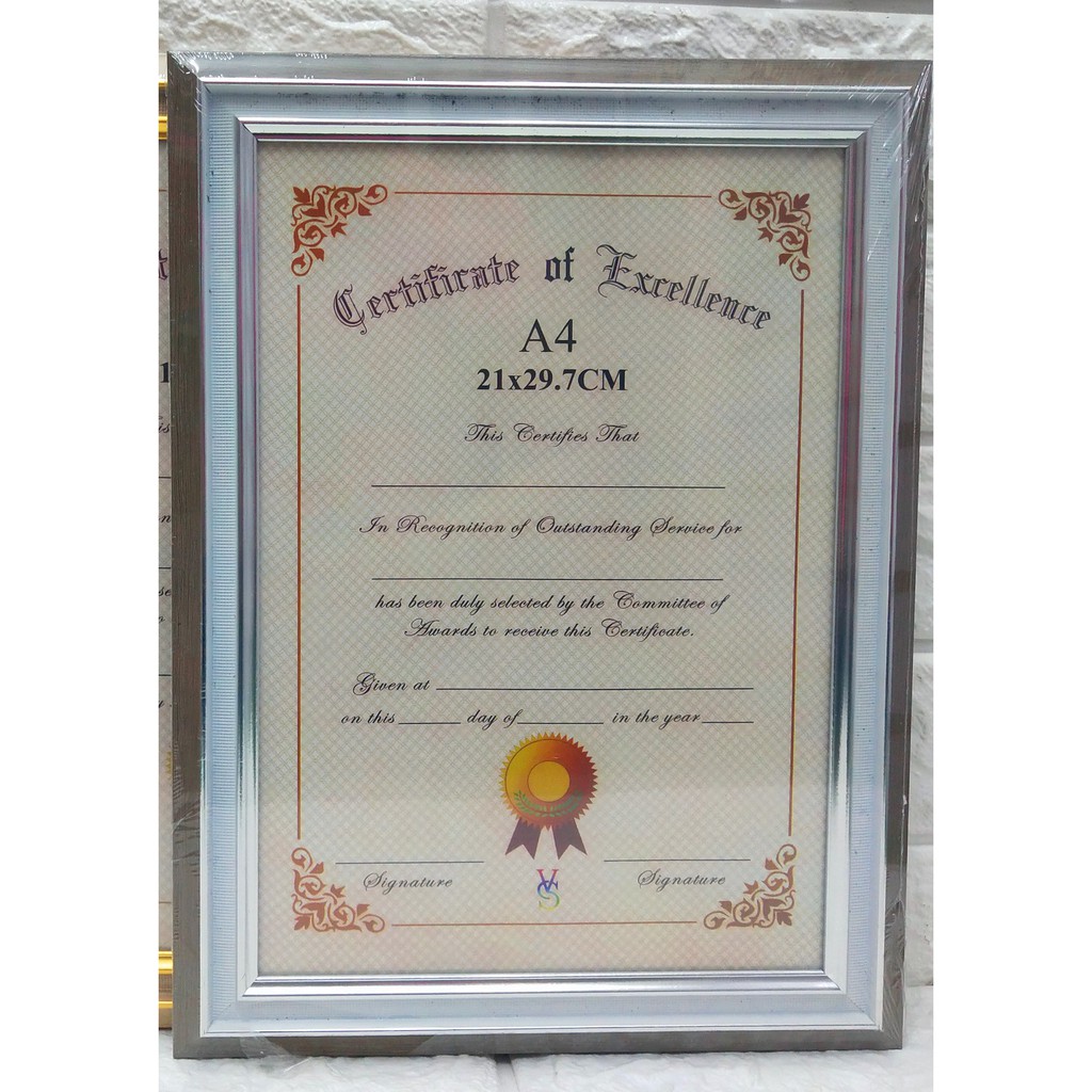[VS] CERTIFICATE FRAME WOODEN SIZE A4 21X29.7CM (YY8539/YY8220